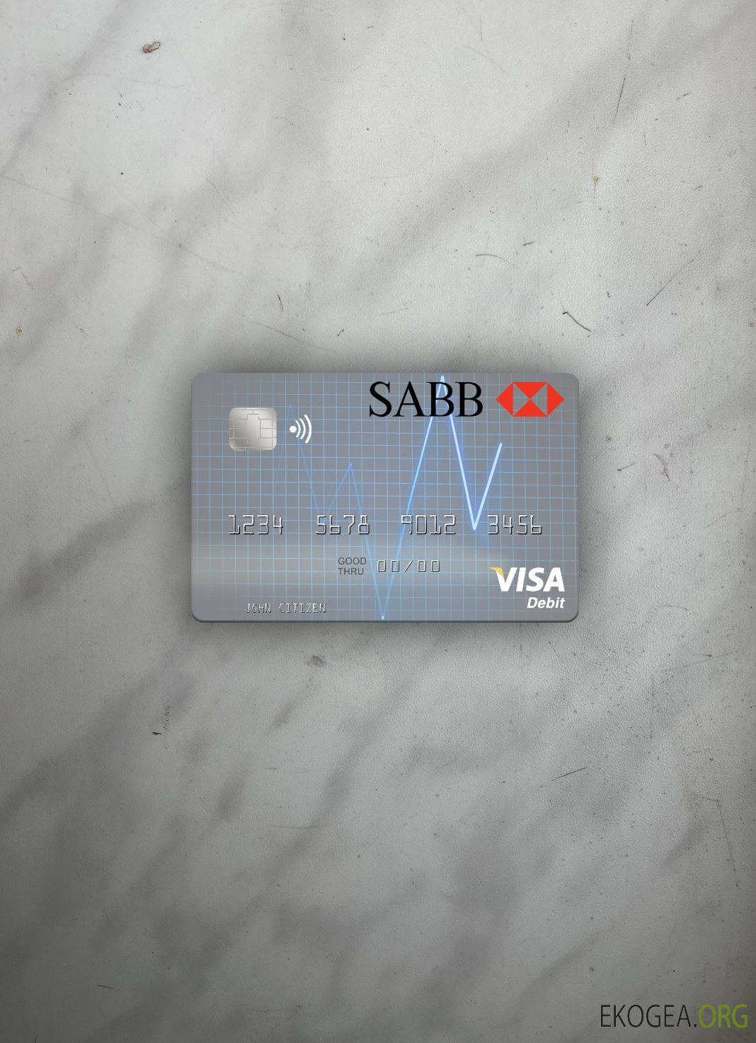 L'Arabie Saoudite La Saudi British Bank carte de débit visa photolook ,
